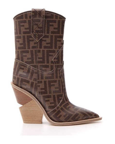 fendi patchwork cowboy boots